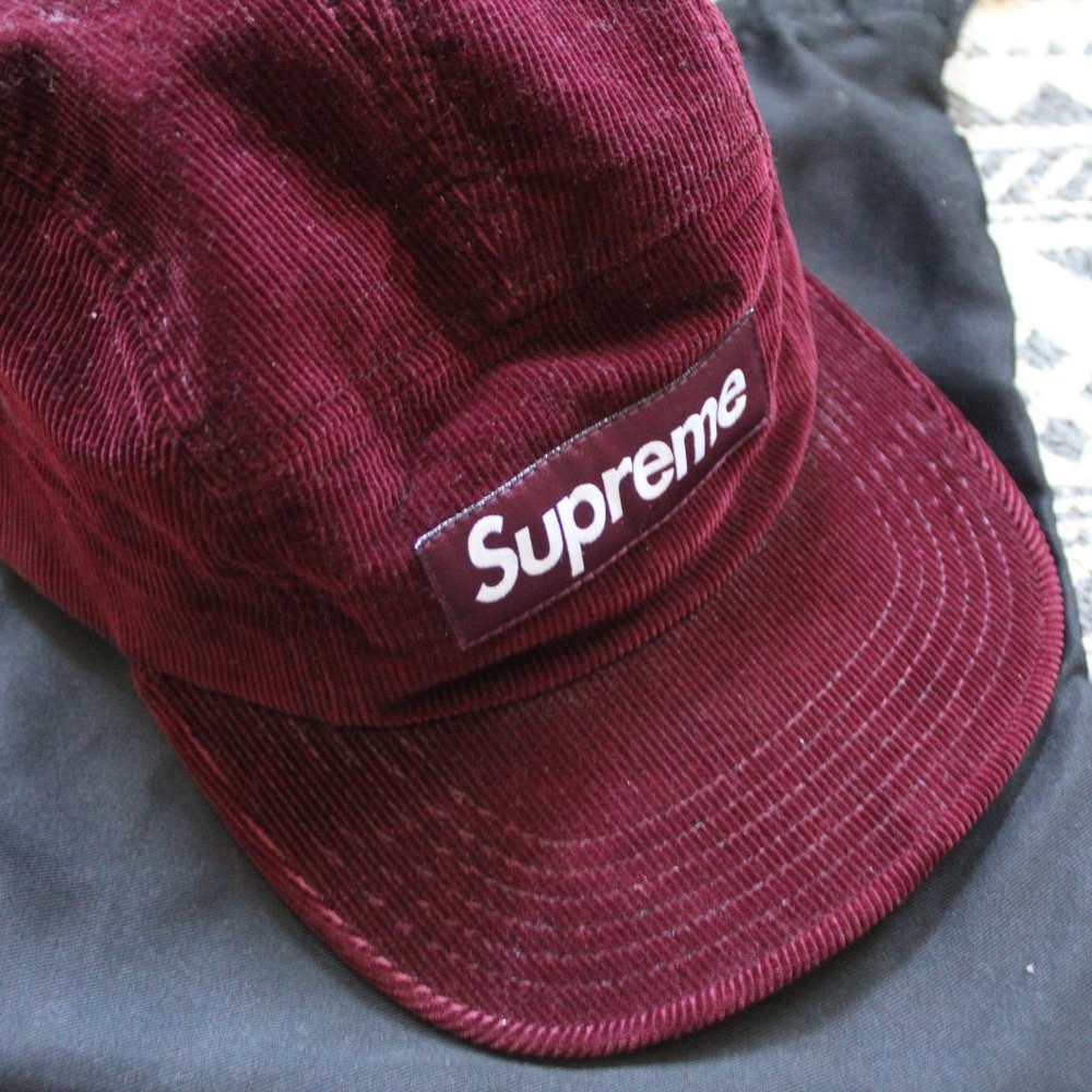 Supreme FW 2013 Burgundy Corduroy Croc Strap Hat - Picture 2 of 7